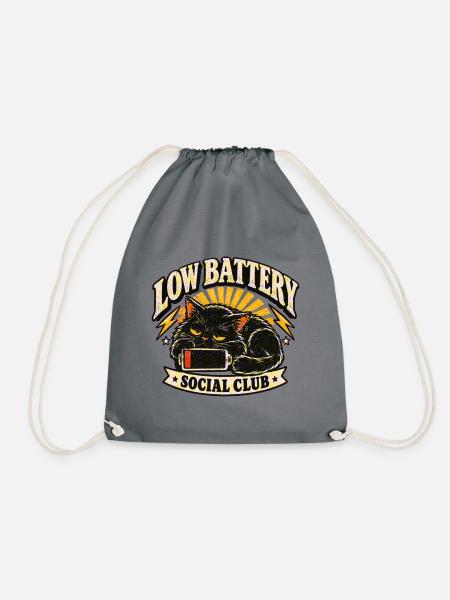 Low Battery Social Club - Turnbeutel - Grau