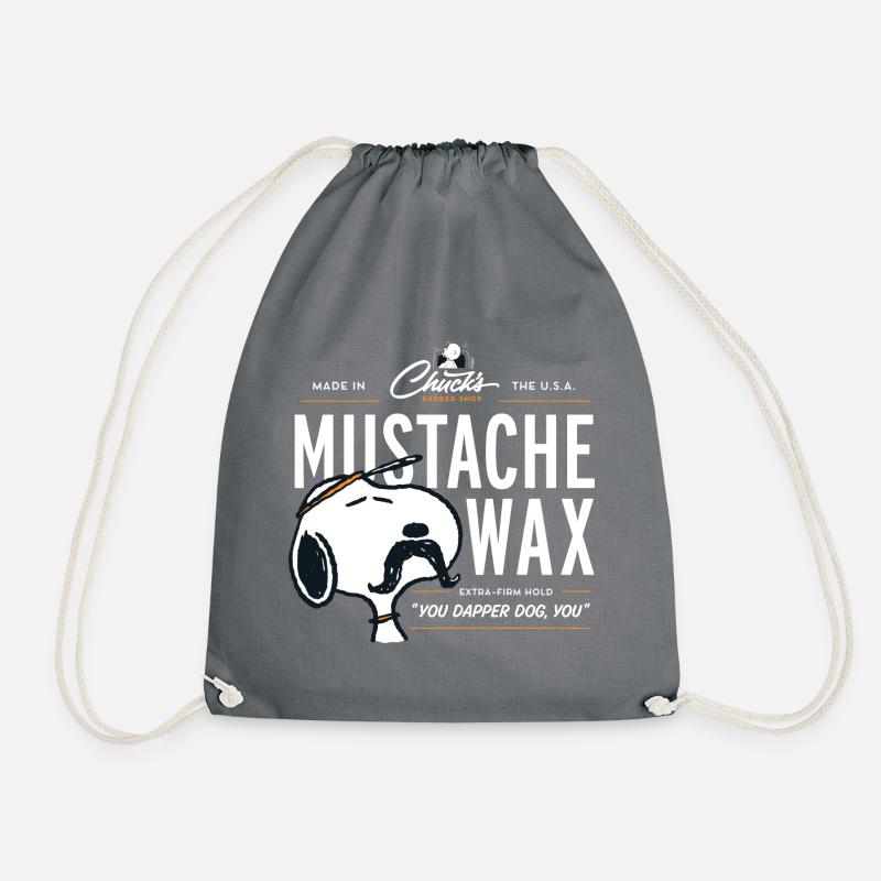 Peanuts Snoopy Mustache Wax Schnurrbart - Turnbeutel - Grau