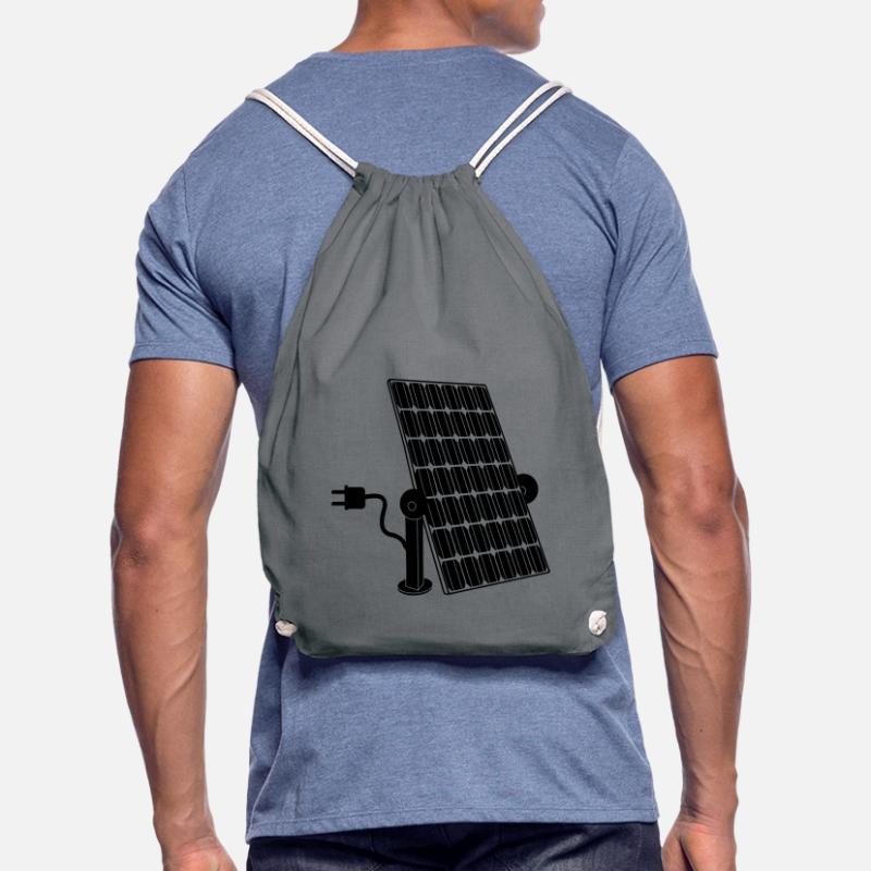 Solar panel with plug Drawstring Bag