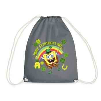 Bob l'Éponge St. Patrick's Day Design - Sac de sport léger - gris - Devant