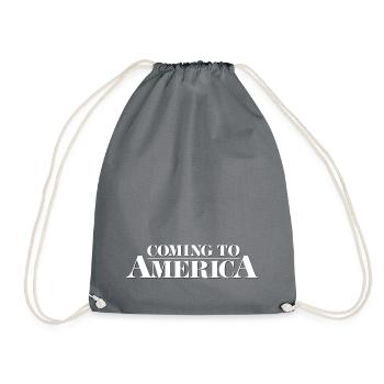 Coming To America Logo - Drawstring Bag - grey - Front