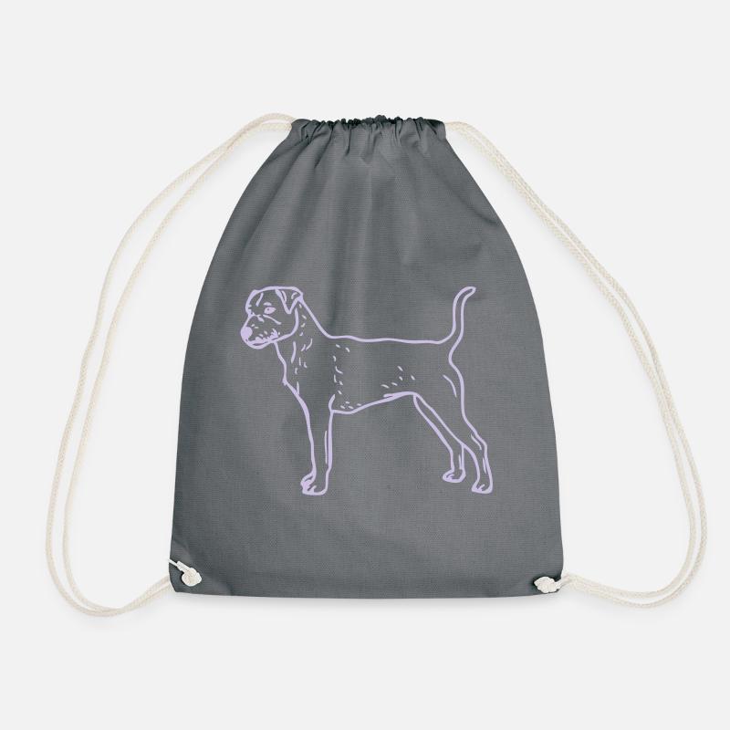 jackrussel - www.dog-power.nl - Turnbeutel - Grau