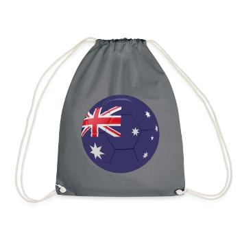 LE DRAPEAU AUSTRALIEN SUR UN BALLON DE FOOTBALL - Sac de sport léger - gris - Devant