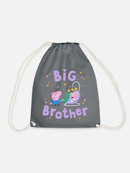 Peppa Pig Design Big Brother Schorsch Mit Evie - Turnbeutel - Grau