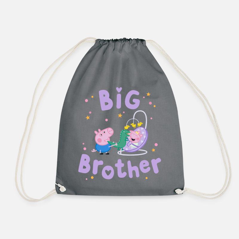 Peppa Pig Design Big Brother Schorsch Mit Evie - Turnbeutel - Grau