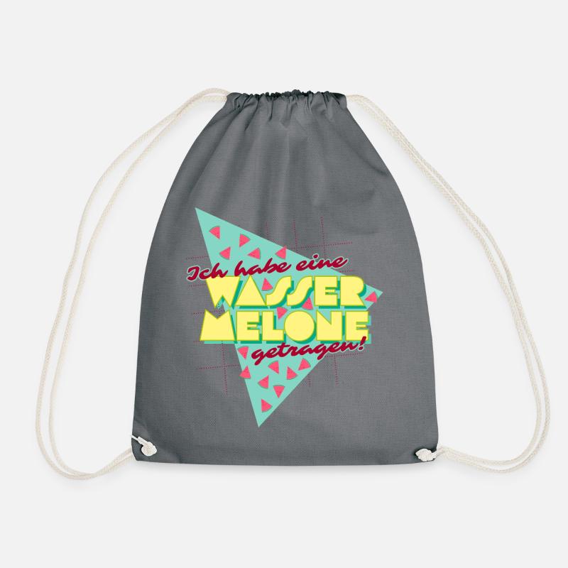 80s Dancing: Ich habe eine Wassermelone getragen - Turnbeutel - Grau