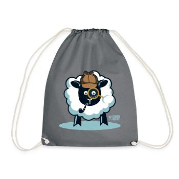 Ewe a Detective? - Drawstring Bag - grey - Front