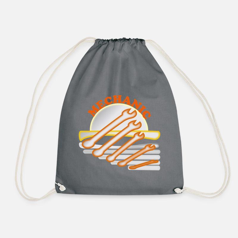 Mechanic's Tool Design - Drawstring Bag - grey