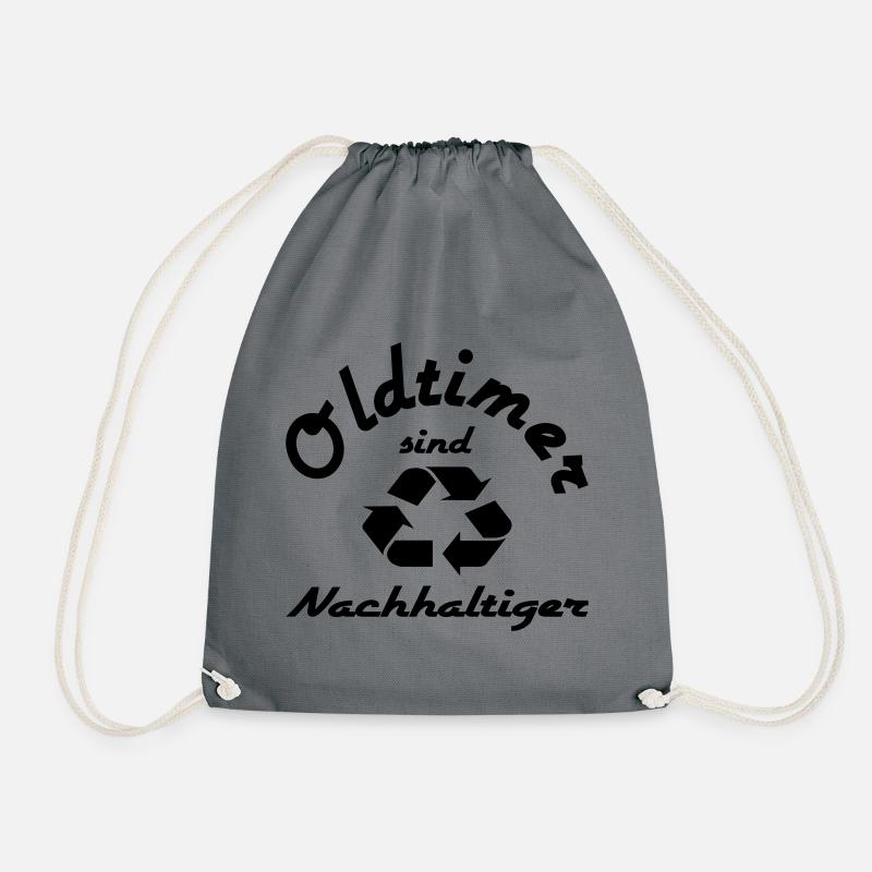 Oldtimer sind Nachhaltiger - Turnbeutel - Grau
