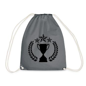 Couronne de laurier avec plus de trois étoiles - Sac de sport léger - gris - Devant