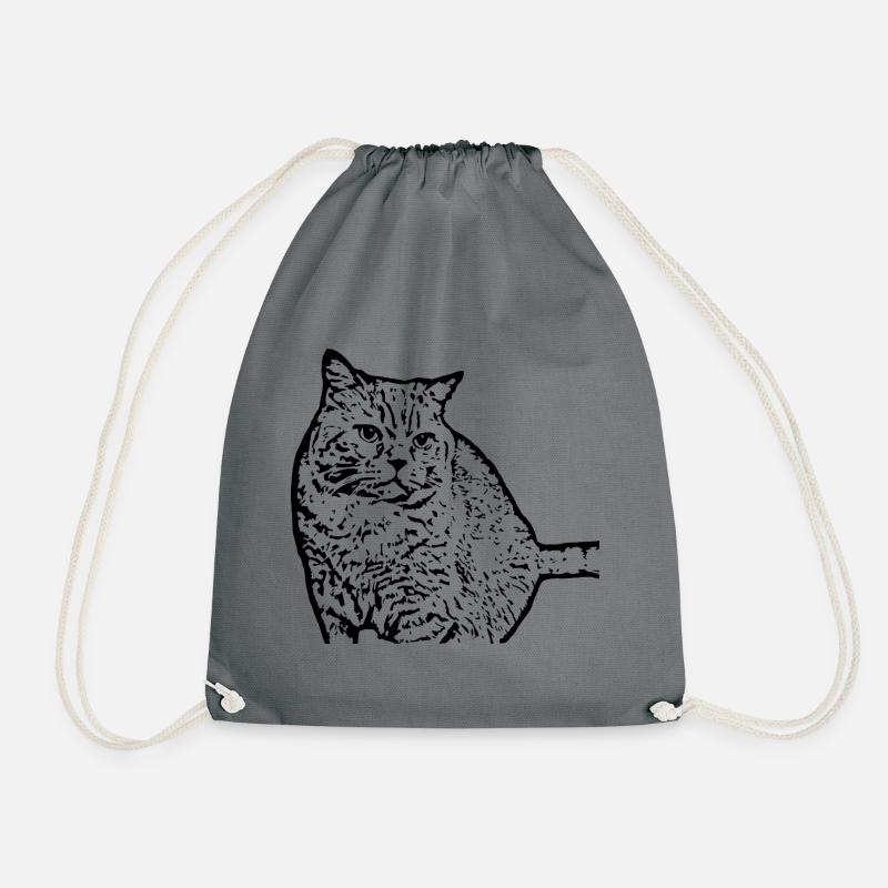 britisch Kurzhaar Katze Katze schwarz Katzen - Turnbeutel - Grau