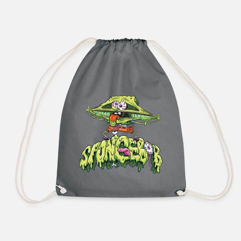 Spongebob Schwammkopf Cooles Halloween-Design - Turnbeutel - Grau