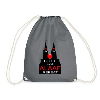 Kölsch Cologne Kölle Dom Rhing carnival nose Alaaf - Drawstring Bag - grey - Front