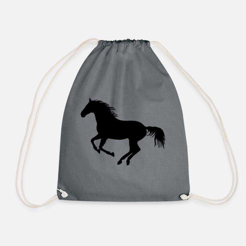 Wild Horse - Drawstring Bag - grey