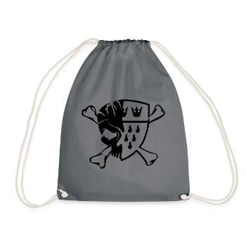 ClashTomized Logo Schwarz - Turnbeutel - Grau - Vorne