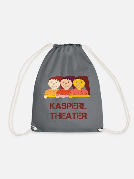 Kasperltheater lustig - Turnbeutel - Grau