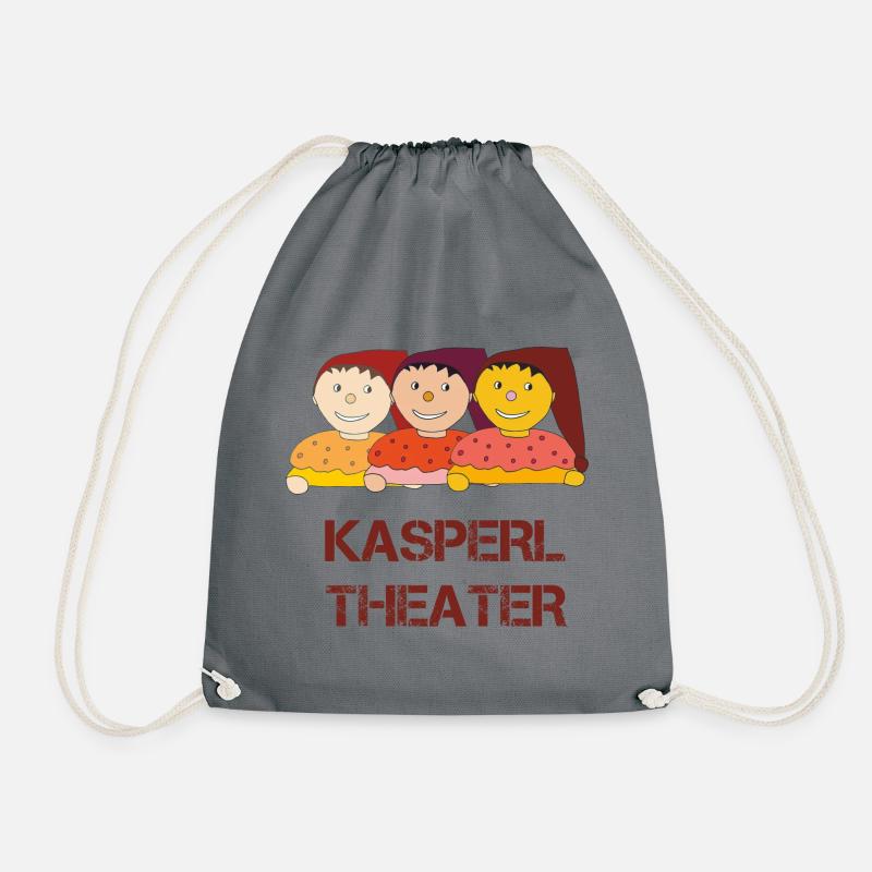 Kasperltheater lustig - Turnbeutel - Grau
