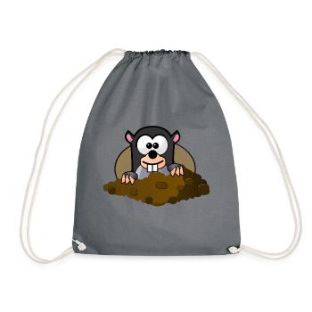 Animal Animals Mole - Drawstring Bag - grey - Front