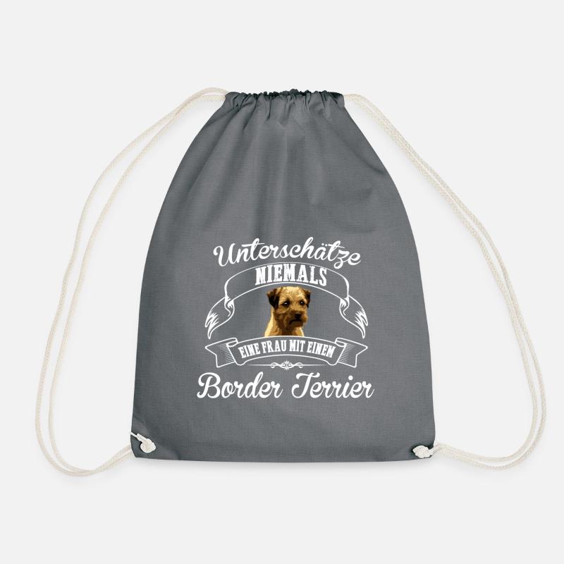 Border Terrier - Turnbeutel - Grau