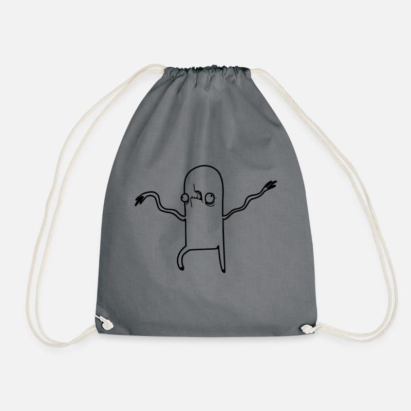 Crazy monster - Drawstring Bag - grey