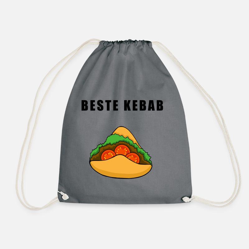 Beste Döner, Kebab, Grillen, Fleisch - Turnbeutel - Grau