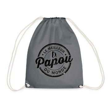 Certifié Le Meilleur Papou de Monde - Sac de sport léger - gris - Devant
