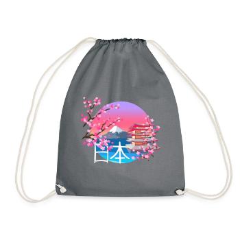 Mount Fuji - Drawstring Bag - grey - Front