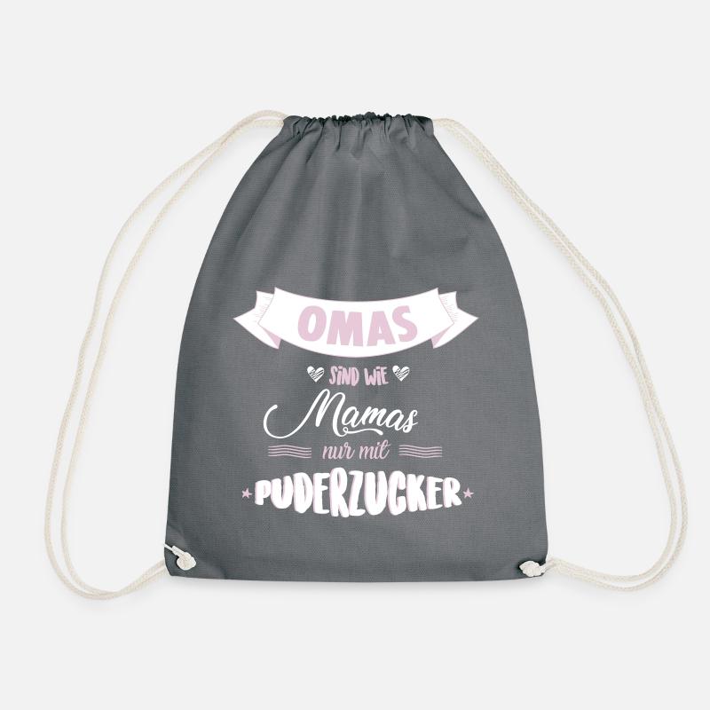 Omas Puderzucker - Turnbeutel - Grau