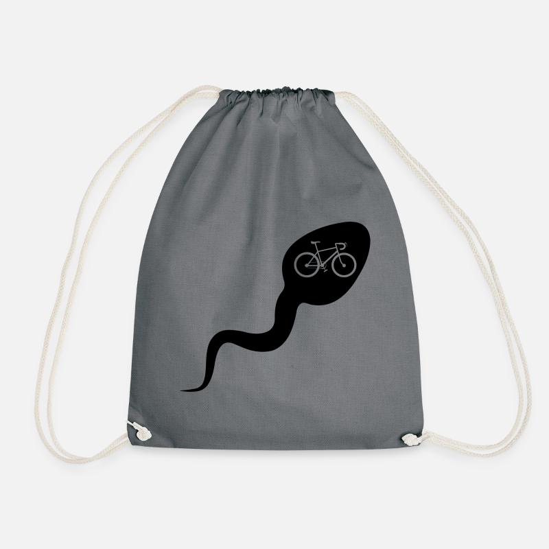 Sperma Sperma Fahrrad - Turnbeutel - Grau