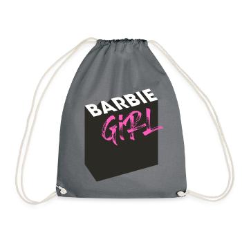 Barbie Girl Schriftzug - Turnbeutel - Grau - Vorne