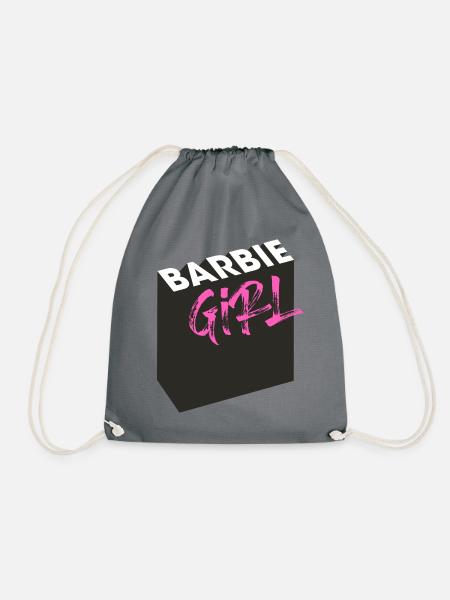 Barbie Girl Schriftzug - Turnbeutel - Grau