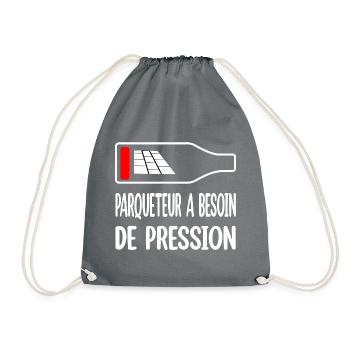 Parqueteur a besoin de pression t-shirt bière - Sac de sport léger - gris - Devant