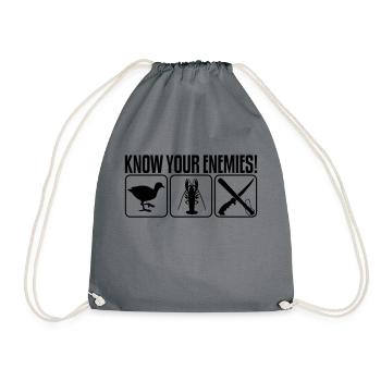 KNOW YOUR ENEMIES - Turnbeutel - Grau - Vorne
