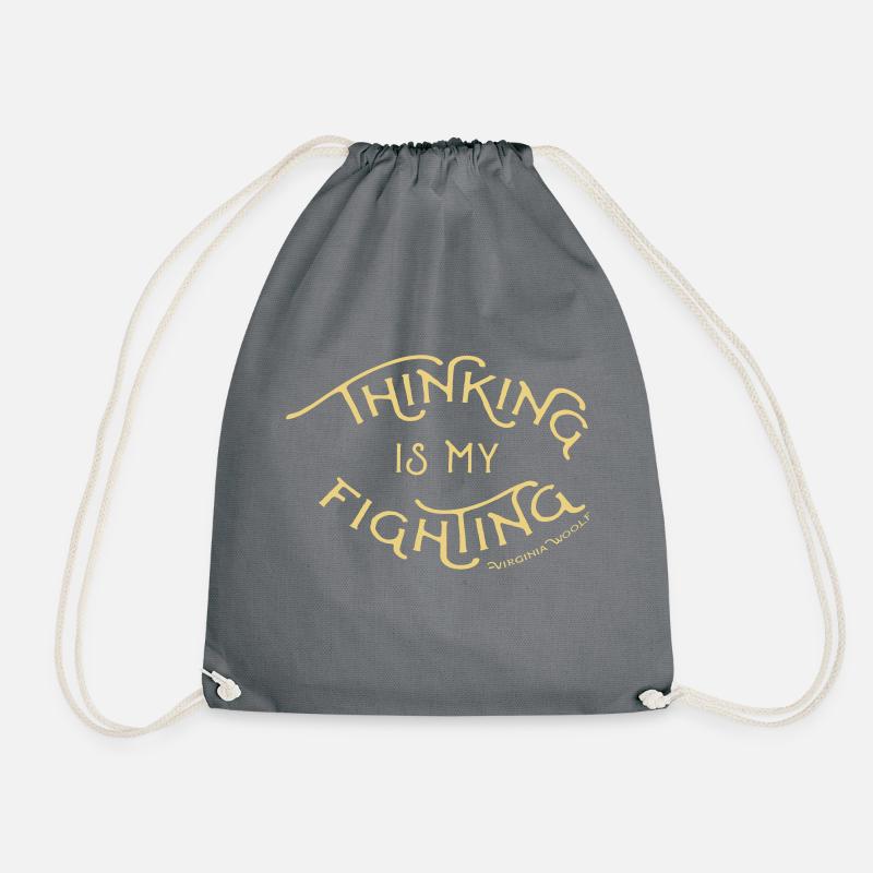 Thinking is my Fighting - Turnbeutel - Grau