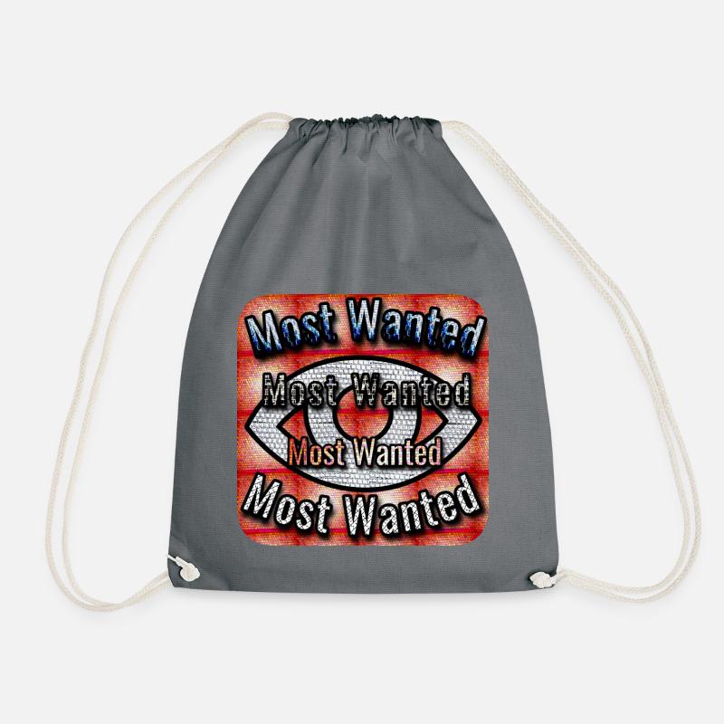 Most Wanted - Drawstring Bag - grey