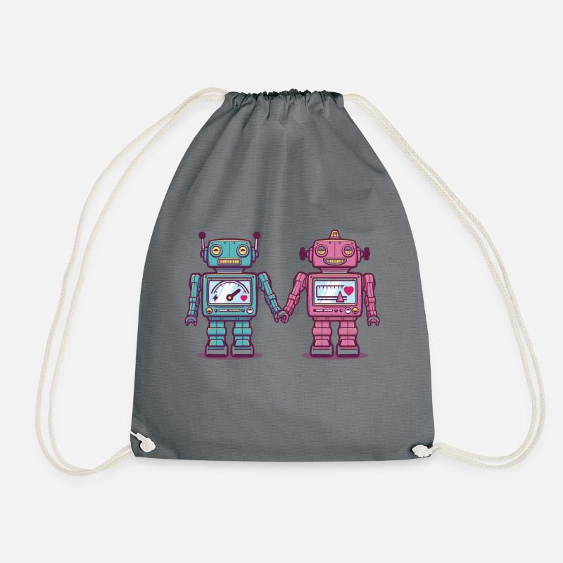 Liebend Robots - Turnbeutel - Grau