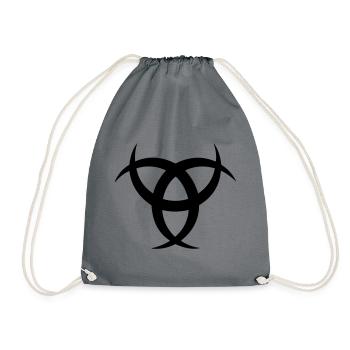 Odins horns symbol - Drawstring Bag - grey - Front