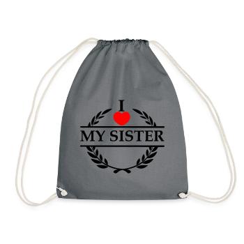 J’aime ma sœur - Sac de sport léger - gris - Devant