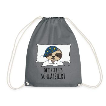 Offizielles Schlafshirt - Turnbeutel - Grau - Vorne