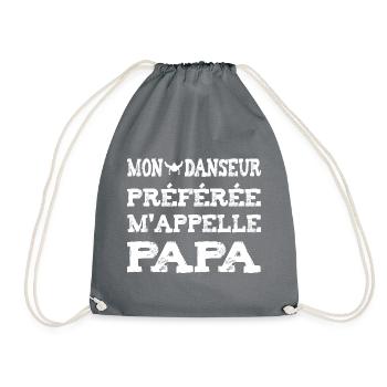 Mon danseur préférée m'appelle papa t-shirt - Sac de sport léger - gris - Devant