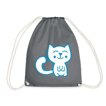 little kitty - Turnbeutel - Grau - Vorne