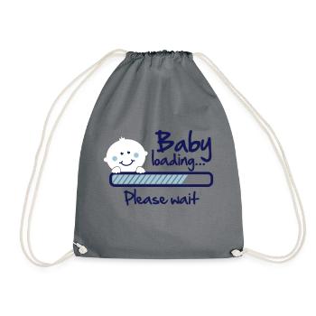 Baby loading - please wait - Turnbeutel - Grau - Vorne