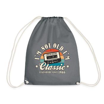 60th Birthday 2026"I ́m not old I ́m Classic" - Drawstring Bag - grey - Front