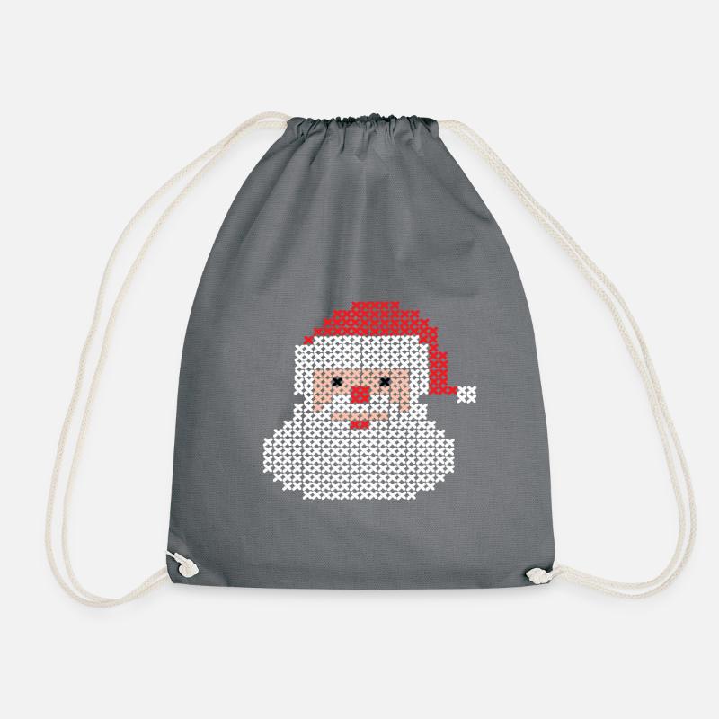 Santa Claus - Drawstring Bag - grey