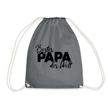 bester papa der welt - Turnbeutel - Grau - Vorne