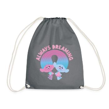 Trolls Always Dreaming Mit Zwei Trolls - Turnbeutel - Grau - Vorne