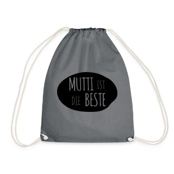 Mommy is the best 1c - Drawstring Bag - grey - Front