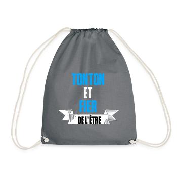 tonton et fier de l'être maillot homme oncle - Sac de sport léger - gris - Devant