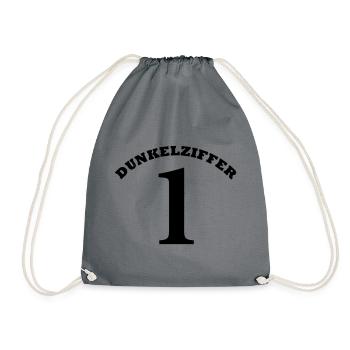 DUNKELZIFFER 1 - Turnbeutel - Grau - Vorne