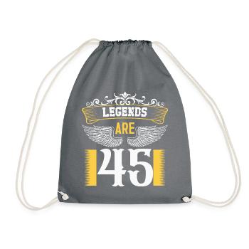 Les légendes ont 45 ans, l’anniversaire 45 - Sac de sport léger - gris - Devant